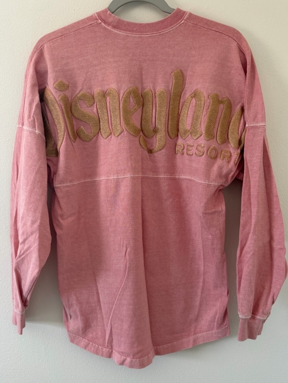 Disney 'Disneyland' Pink Briar Rose Gold Oversized Spirit Jersey size xs